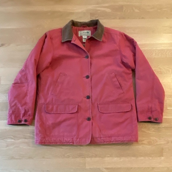 L.L. Bean Jackets & Blazers - LL Bean Womens Red Adirondack Barn Chore Coat/  Quilted Thinsulate Lining/Size L